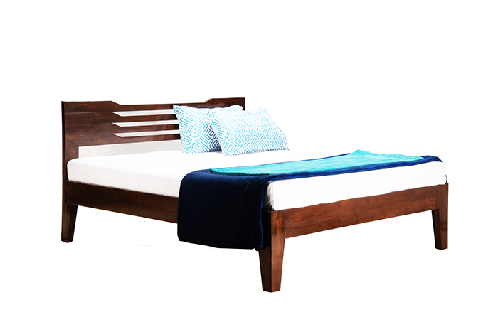 TR Teak Ãlvaro Queen Bed Non Storage